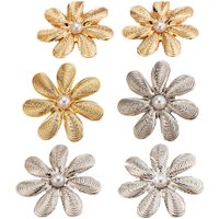 Metal Flower Earrings Ring Set Simple Fashion Jewelry Accessories Hot Sale Party Gift 2025 New Style