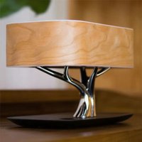Smart LED Table Lamp, Bedside Desk Light with Bluetooth Speaker & Wireless Charger, Dimmable for Cafe Bar Reading