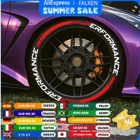 Autocollants de décoration de roue de voiture, 4 opathies, performance, universel, optique 3D, auto, lettres, décalcomanies, en une pièce, 8 pièces