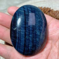 Natural Crystal Blue Tiger Eye Palm Polished Energy Reiki Ornament Healing High Quality Home Decoration Gift Ore Crystals
