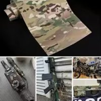 Camo Wrap Self-Adhesive Reusable No Residue Anti-Slip Scratch Protection for Airsoft Equipment Optics Knives Tactical Gear