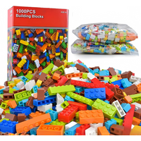 1000 DIY creative building blocks bulk set Urban Classic building blocks Assembled birthday gift children's educational toys