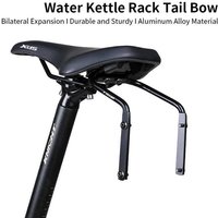 Waterproof Bike Saddle Extension Mount Stable Aluminum Alloy Saddle Bag Stabilizer Multifunctional Water Bottle Bracket Bike Acc