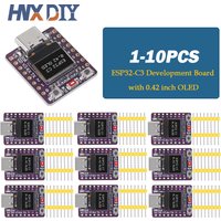 1-10pcs ESP32-C3 OLED development board with 0.42 inch OLED module ceramic antenna ESP32 supermini board wifi Bluetooth