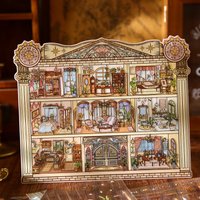 Mr. Paper 3Pcs/Pack Vintage Apartment Scene Sticker Set Starlight Mansion for Journal Scrapbooking DIY Decoration