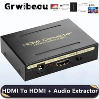 1080P 60Hz HDMI Audio Splitter Extractor HDMI to HDMI and Optical TOSLINK SPDIF + 3.5mm Stereo Audio Extractor For PC PS4 TV DVD