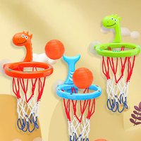 Baby Bath Toy Children Water Play Toys Set Bathroom Bathtub Suction Cup Shooting Basketball Hoop with 3 Balls Bath Toys for Kids