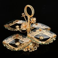European-style fruit plate household living room coffee table creative fruit plate multi-layer light luxury exquisite wedding