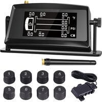 Tire Pressure Monitoring System Trailer TPMS with 8 Theft Sensors Solar Power Tire Pressure Monitor for RV Trailers Trucks image 3