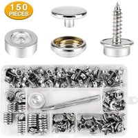 150 Pcs Canvas Snap Kit Screw Snaps Boat Cover Snaps Carpet Snap Kit With 2Pcs Setting Tool For Boat Cover Fastener DIY Tool