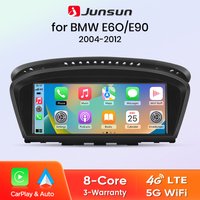 Junsun Bezprzewodowe CarPlay Android Auto Radio Samochodowe Multimedialne do BMW Serii 3 E60 E61 E63 E64 Serii 5 E90 E91 E92 E93 2004-2012