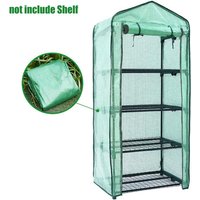 4 Tier Greenhouse Iron Stands Shelves Outdoor Garden Mini Garden Warm Room Greenhouse Garden Plants Cover (Without Iron Stand)