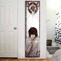 1PC Death Note L Lawliet Long Tapestry, Anime Manga Wall Hanging, 2D Print Decor for Bedroom, Game Room & Otaku Home Decor Print