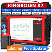 KINGBOLEN K7 Bidirektionales Diagnosegerät OBD2-Scanner Bluetooth Lebenslange KOSTENLOSE Updates, 31+ Resets Alle Systeme Diagnose CAN FD, FCA