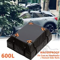 600L Waterproof Car Cargo Roof Bag Rooftop Luggage Storage Carrier Black Storage Travel SUV Van for Cars
