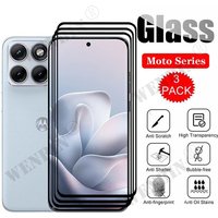 3 Pcs Tempered Glass For Motorola Edge 70 Fusion 60 50 Pro Neo G77 G67 G17 Curved Full Cover Screen Protector