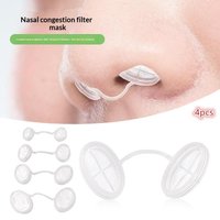 4 Pcs 4 Sizes Disposable Nose Filters Invisible Nasal Plugs Outdoor Daily Use Anti-Dust Anti-Smog Allergy Protection Nose Care