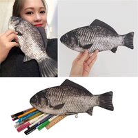 1Pcs Simulated Carp Pencil Bag Fun Fish Shaped Student Stationery Storage Bag Birthday Gift Student Supplies