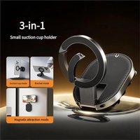 3-in-1 Magnetic Suction Cup Phone Holder 360° Rotatable Foldable Vacuum Car Mount, Super Stable Magnetic Bracket MagLock Hook