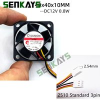 SUNON Maglev KDE1204PFV3 4010 40mm 40x40x10mm Cooling Fan 4CM DC12V 0.8W For 3D Printer North Bridge Chip Fan 3pin