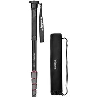 Manbily E-222 65" Camera Travel Monopod 5 Sections Aluminum Monopod for DSLR Cameras Portable Lightweight Walking Trekking Stick