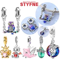 Silver-Plated Cute Bee Charms Beads Fit Original Bracelets Bag Keychain Charms Beads Pendant Diy Women Jewelry Gift