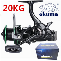 Kołowrotek wędkarski OKUMA z podwójnym hamulcem 20Max Przełożenie prędkości 5.2:1/14+1BB Kołowrotek spinningowy z metalowym kubkiem 3000-6000