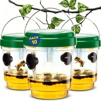 Reusable Fly Traps Outdoor Hanging Wasp Killer with UV LED Light Flying Insect Bee Killer for Indoor Outside Patio Home