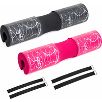 Barbell Squat Pad with Straps Hip Thrust Pad for Standard Bars Foam Neck Shoulder Support for Squats Workouts Gym Home Training