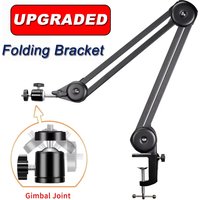 Upgraded Aluminum Alloy Foldable Stands Stablize Adjustable Digital Video Microscope Camera Tripod Table Base Set For Microphone