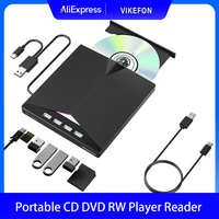 7-in-1 USB 3.0 Type C External CD DVD RW Optical Drive DVD Burner Reader Player Super Optical Drive For PC Laptop Notebook