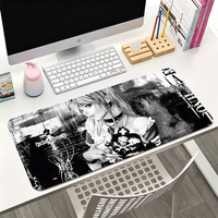 Dead Note Misa Amane Goth Girl Mouse Pad For Office Gaming And Keyboards Non-Slip Large Waterproof