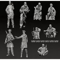 Scale Miniature Model Kit Modern Middle Eastern Muslim Soldiers Foot Soldier Figure Set 3D Resin Diorama 1/35 1/48 1/72