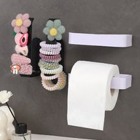 Self Adhesive Black Toilet Paper Holder, Stick on Toilet Paper Holder for Bathroom,Toilet Paper Roll Holders