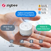 Zigbee 24G Mmwave Radar Presence Sensor Human Static Motion Detection Security Alarm Sensor For Tuya Z2M Smart Home Automation