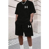 2026 New Men's Sportswear Short Sleeved T-shirt and Sports Shorts Summer Casual Jogging Pants Set Men's Two-piece Set