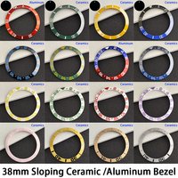 38mm*30.6mm Sloping Aluminium/Ceramic Bezel Insert For Mechanical Watch Bezel Inserts Watch Part Fits Watches Man