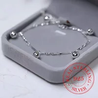 925 Sterling Silver Bell Ankle Bracelet for Women,Wedding Party Jewelry,Gift for Girlfriend Wife Birthday Present