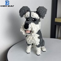 Knew Built Schnauzer Dog Model Micro Mini Building Blocks Toy Perfect Toy for Pet Enthusiasts Lovely Display Piece Dachshund Pet