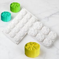 6 or 15-Cell Cylindrical Gift Box Design Silicone Chocolate Mold Christmas Cake Mould Food Grade Kitchen Dessert Baking Tools