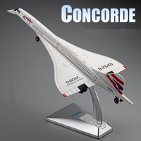 1:168 Alloy Concorde Supersonic Medium Range Transport Model samolotu Metalowy model samolotu pasażerskiego Dźwięk Światło Prezent dla dzieci