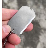 New Titanium Alloy Dog Tag Pendant Necklace Pet Dog Identity Card Necklace Box Cutter