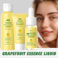 Pomelo Oil Cleanser and Face Wash with Facial Serum Skin Beginner Set Hydrating, Firming, Moisturizing Mini Skincare Set