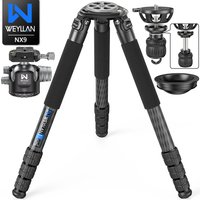 63" Carbon Fiber Tripod Heavy Duty Tripod WEYLLAN NX9 40mm Leg Bowl Tripod Professional Camera Stand with Bowl Adapter Load 40kg