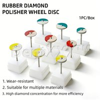 1 Diamond Rubber Polishing Wheel Disc, Dual-Color Polishing Disc, Suitable for Porcelain Metal Grinding Head Polishing Head