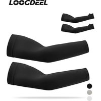 AliExpress loogdeel LOOGDEEL 1Pair UPF50+ Summer Cool Feeling Arm Sleeves Women Breathable Ice Silk Sunscreen Cycling Running Fishing Oversleeve Men
