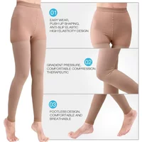 Medical Compression Pantyhose Women 20-30 mmHg Opaque Compression Stockings Graduated Support Hose for Vericose Veins Edema