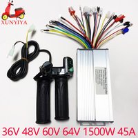 AliExpress NONE 36V 48V 60V 64V 1500W 45A Brushless Motor Controller with LCD Power Display with lock Throttle Kit for E-Bike Tricycle Repair