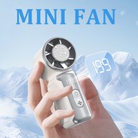 1-199 Speed Handheld Mini Fan 3600mAh Mini Pocket High Speed Fan with Ice Pack USB Rechargeable Fan for Makeup, Travel, Outdoor