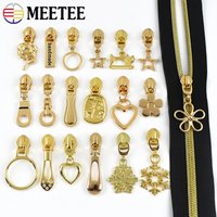 5/10Pcs Meetee 5# Zipper Sliders for Nylon Zippers Tape Jacket Coat Backpack Replacement Zips Pull Head DIY Sewing Accessories